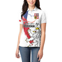 Czechia Independence Day Women Polo Shirt National Flag Brush Style and Bohemia Lion