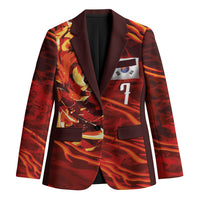 South Korea National Football Custom Blazer Tigers of Asia Fierce Abstract Flame-Inspired