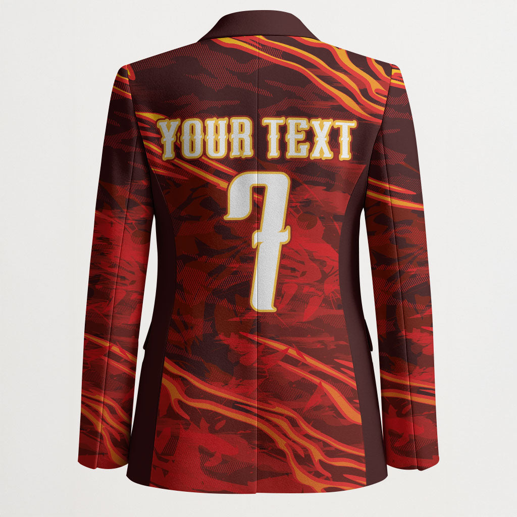 South Korea National Football Custom Blazer Tigers of Asia Fierce Abstract Flame-Inspired