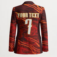 South Korea National Football Custom Blazer Tigers of Asia Fierce Abstract Flame-Inspired