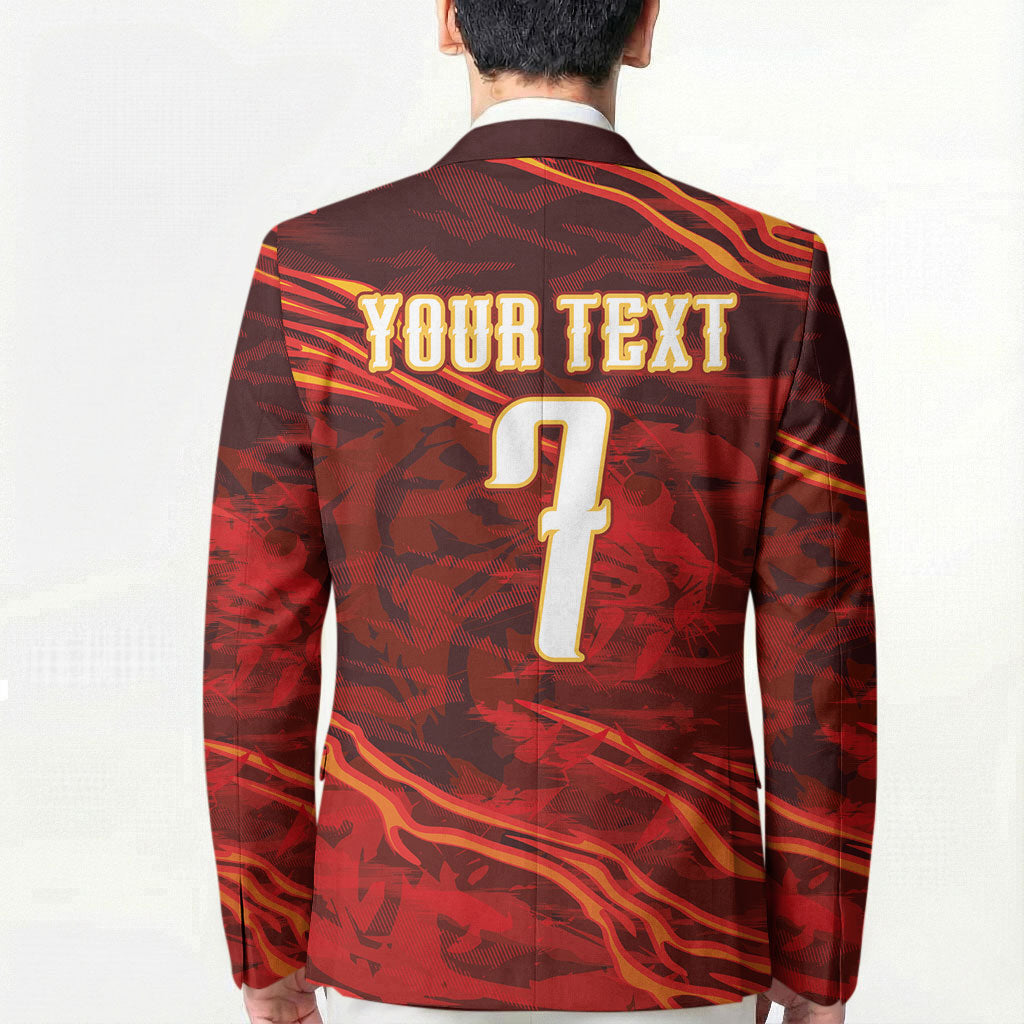 South Korea National Football Custom Blazer Tigers of Asia Fierce Abstract Flame-Inspired