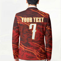 South Korea National Football Custom Blazer Tigers of Asia Fierce Abstract Flame-Inspired