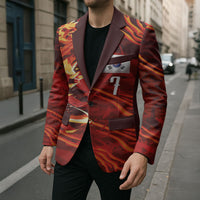 South Korea National Football Custom Blazer Tigers of Asia Fierce Abstract Flame-Inspired