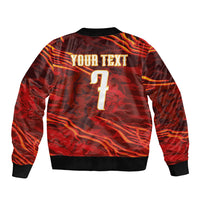 South Korea National Football Custom Bomber Jacket Tigers of Asia Fierce Abstract Flame-Inspired