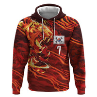 South Korea National Football Custom Hoodie Tigers of Asia Fierce Abstract Flame-Inspired