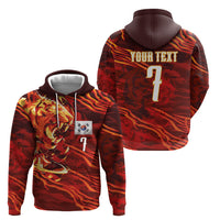 South Korea National Football Custom Hoodie Tigers of Asia Fierce Abstract Flame-Inspired