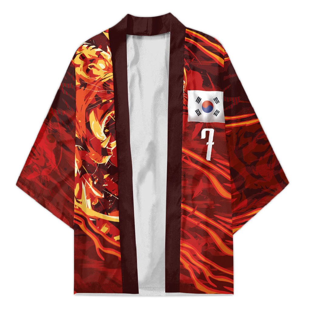 South Korea National Football Custom Kimono Tigers of Asia Fierce Abstract Flame-Inspired