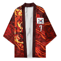 South Korea National Football Custom Kimono Tigers of Asia Fierce Abstract Flame-Inspired
