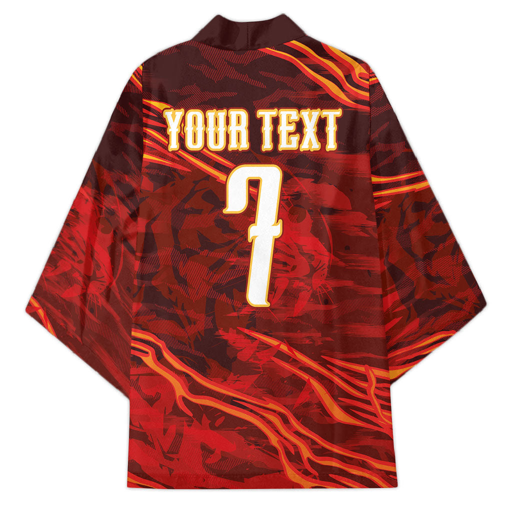 South Korea National Football Custom Kimono Tigers of Asia Fierce Abstract Flame-Inspired