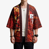 South Korea National Football Custom Kimono Tigers of Asia Fierce Abstract Flame-Inspired