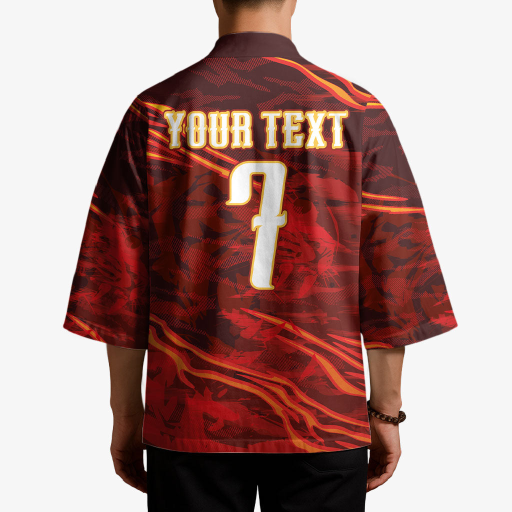 South Korea National Football Custom Kimono Tigers of Asia Fierce Abstract Flame-Inspired