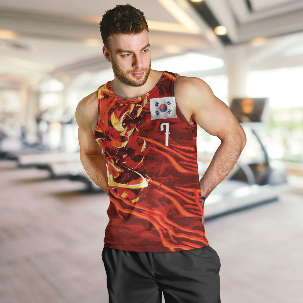 South Korea National Football Custom Men Tank Top Tigers of Asia Fierce Abstract Flame-Inspired