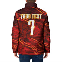South Korea National Football Custom Padded Jacket Tigers of Asia Fierce Abstract Flame-Inspired