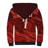 South Korea National Football Custom Sherpa Hoodie Tigers of Asia Fierce Abstract Flame-Inspired