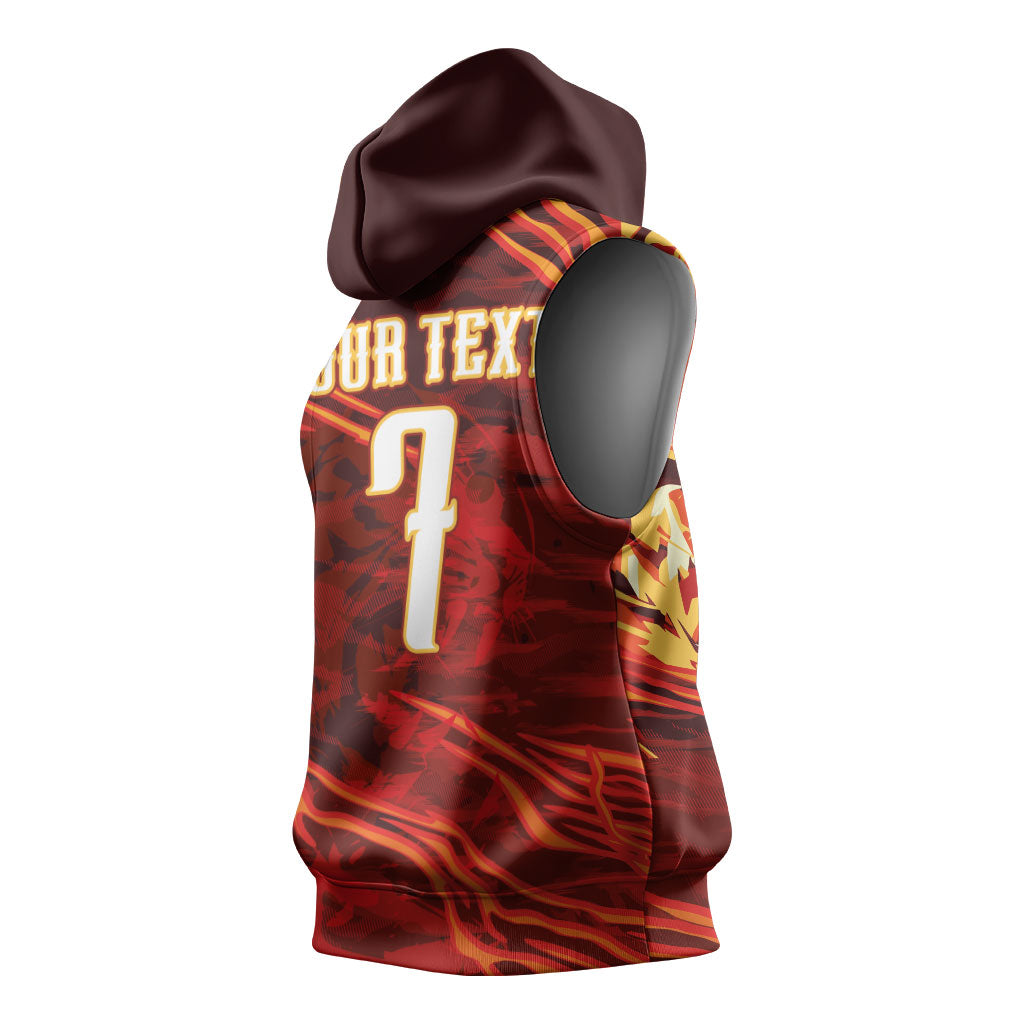 South Korea National Football Custom Sleeveless Hoodie Tigers of Asia Fierce Abstract Flame-Inspired