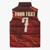 South Korea National Football Custom Sleeveless Puffer Jacket Tigers of Asia Fierce Abstract Flame-Inspired