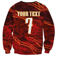 South Korea National Football Custom Sweatshirt Tigers of Asia Fierce Abstract Flame-Inspired