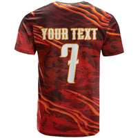 South Korea National Football Custom T Shirt Tigers of Asia Fierce Abstract Flame-Inspired
