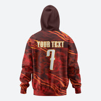 South Korea National Football Custom Zip Hoodie Tigers of Asia Fierce Abstract Flame-Inspired
