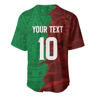 South Korea and Mexico National Football Custom Baseball Jersey Taegeuk Warriors with El Tricolor Grunge Split Style