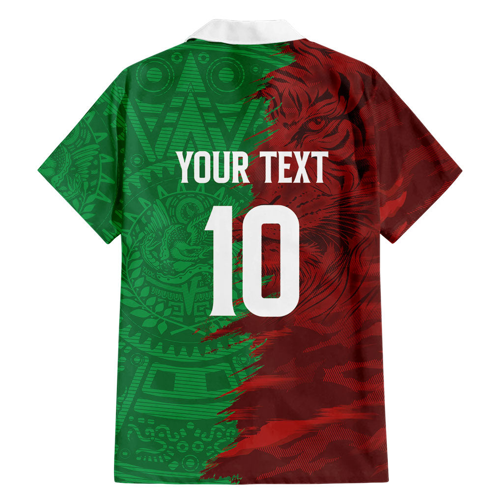 South Korea and Mexico National Football Custom Hawaiian Shirt Taegeuk Warriors with El Tricolor Grunge Split Style