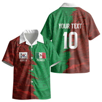 South Korea and Mexico National Football Custom Kid Hawaiian Shirt Taegeuk Warriors with El Tricolor Grunge Split Style LT03