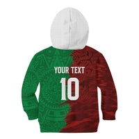 South Korea and Mexico National Football Custom Kid Hoodie Taegeuk Warriors with El Tricolor Grunge Split Style