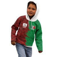 South Korea and Mexico National Football Custom Kid Hoodie Taegeuk Warriors with El Tricolor Grunge Split Style
