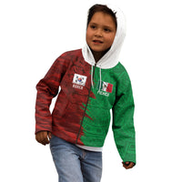 South Korea and Mexico National Football Custom Kid Hoodie Taegeuk Warriors with El Tricolor Grunge Split Style