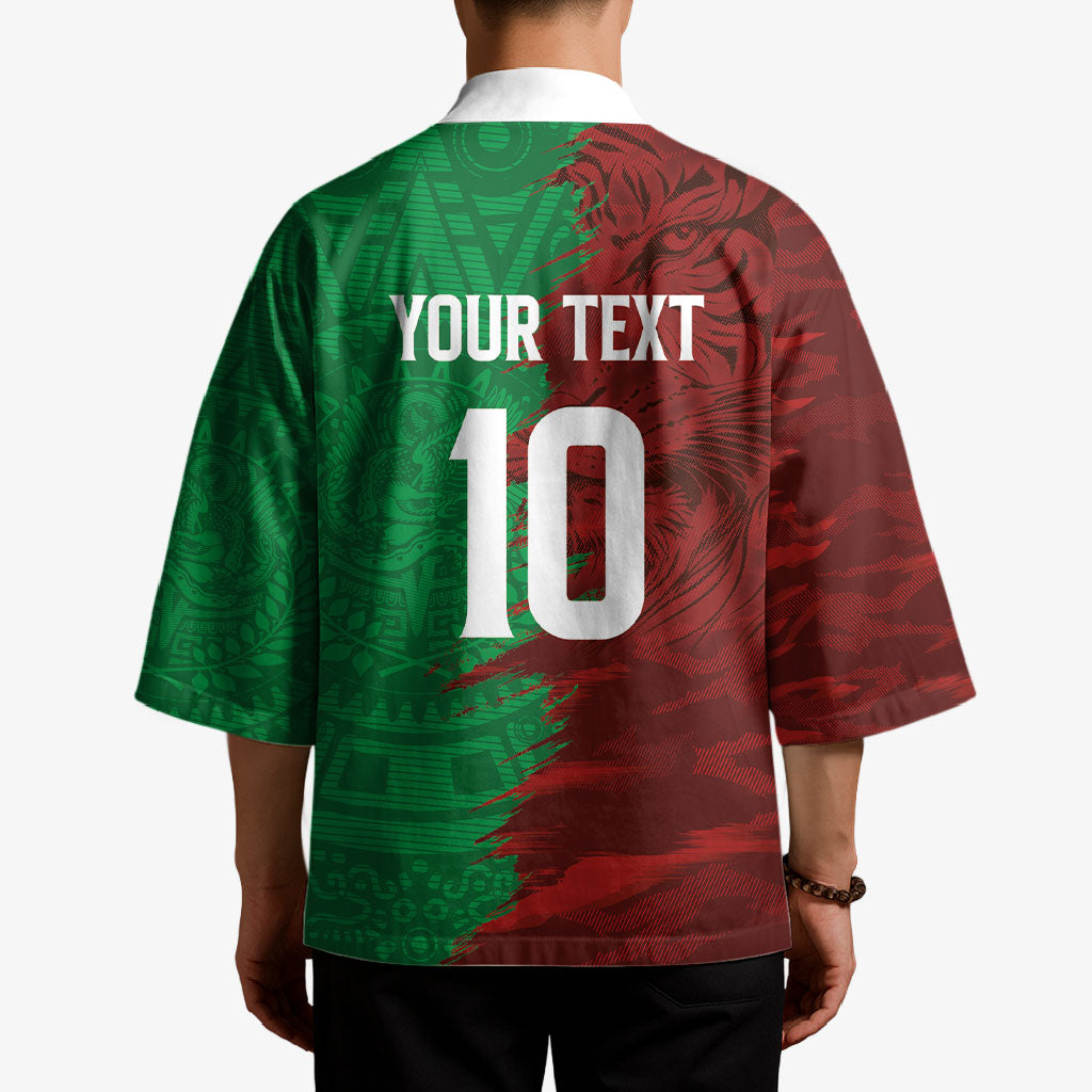 South Korea and Mexico National Football Custom Kimono Taegeuk Warriors with El Tricolor Grunge Split Style