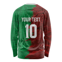 South Korea and Mexico National Football Custom Long Sleeve Shirt Taegeuk Warriors with El Tricolor Grunge Split Style