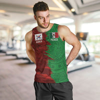 South Korea and Mexico National Football Custom Men Tank Top Taegeuk Warriors with El Tricolor Grunge Split Style