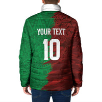 South Korea and Mexico National Football Custom Padded Jacket Taegeuk Warriors with El Tricolor Grunge Split Style