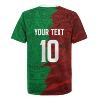 South Korea and Mexico National Football Custom Rugby Jersey Taegeuk Warriors with El Tricolor Grunge Split Style