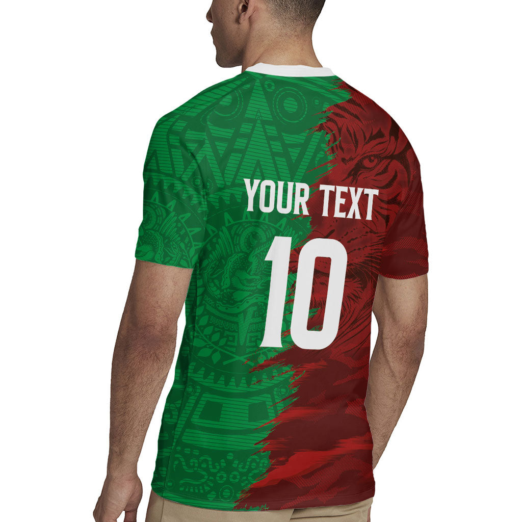 South Korea and Mexico National Football Custom Rugby Jersey Taegeuk Warriors with El Tricolor Grunge Split Style