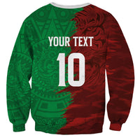 South Korea and Mexico National Football Custom Sweatshirt Taegeuk Warriors with El Tricolor Grunge Split Style