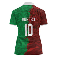 South Korea and Mexico National Football Custom Women Polo Shirt Taegeuk Warriors with El Tricolor Grunge Split Style