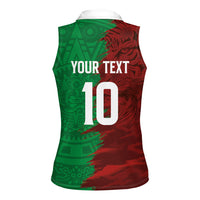 South Korea and Mexico National Football Custom Women Sleeveless Polo Shirt Taegeuk Warriors with El Tricolor Grunge Split Style