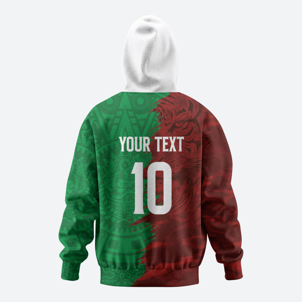 South Korea and Mexico National Football Custom Zip Hoodie Taegeuk Warriors with El Tricolor Grunge Split Style