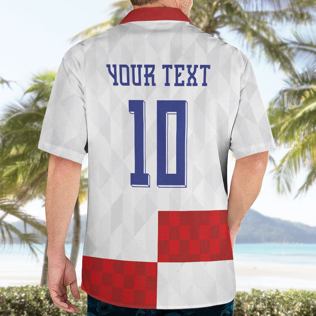Croatia National Football Custom Hawaiian Shirt Checkerboard Pattern with Glagolitic Script