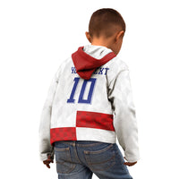 Croatia National Football Custom Kid Hoodie Checkerboard Pattern with Glagolitic Script