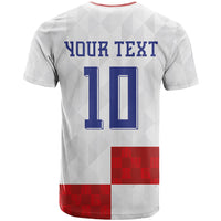 Croatia National Football Custom T Shirt Checkerboard Pattern with Glagolitic Script