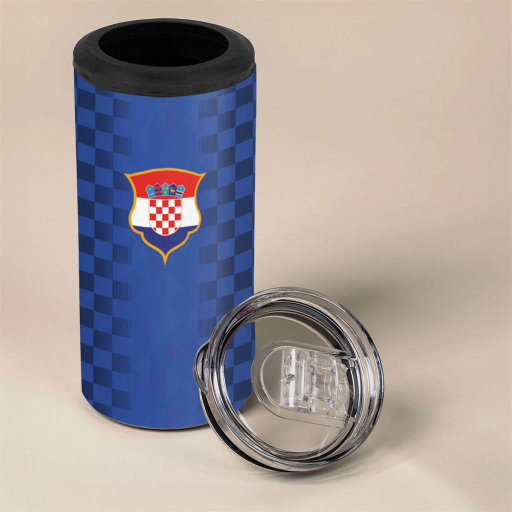 Croatia Football Custom 4 in 1 Can Cooler Tumbler Vatreni Glory 2026 Away Colors