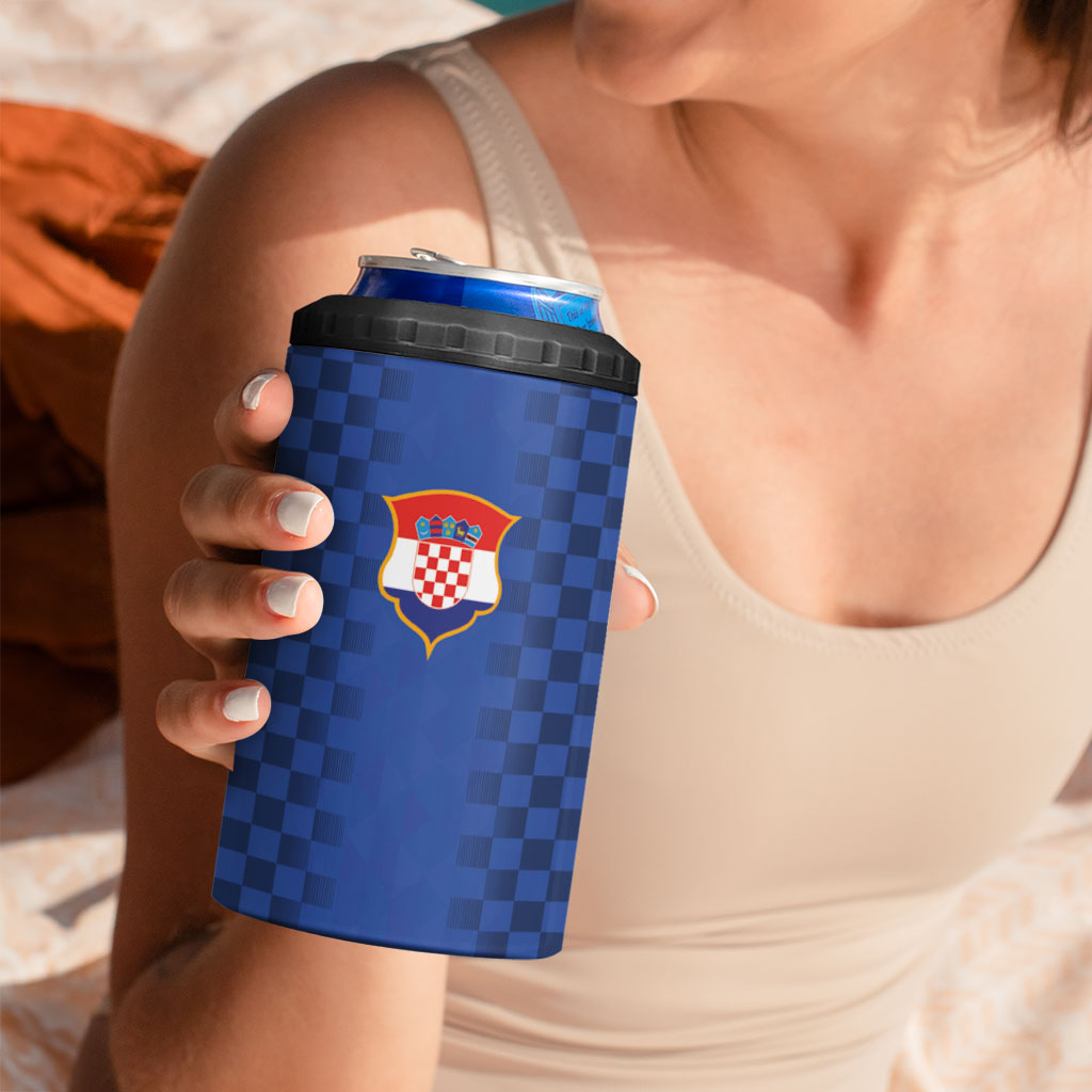 Croatia Football Custom 4 in 1 Can Cooler Tumbler Vatreni Glory 2026 Away Colors