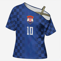 Croatia Football Custom Cross Shoulder Shirt Vatreni Glory 2026 Away Colors
