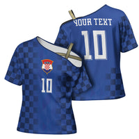 Croatia Football Custom Cross Shoulder Shirt Vatreni Glory 2026 Away Colors