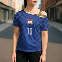 Croatia Football Custom Cross Shoulder Shirt Vatreni Glory 2026 Away Colors