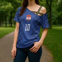 Croatia Football Custom Cross Shoulder Shirt Vatreni Glory 2026 Away Colors
