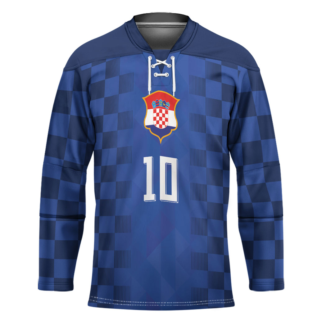 Croatia Football Custom Hockey Jersey Vatreni Glory 2026 Away Colors
