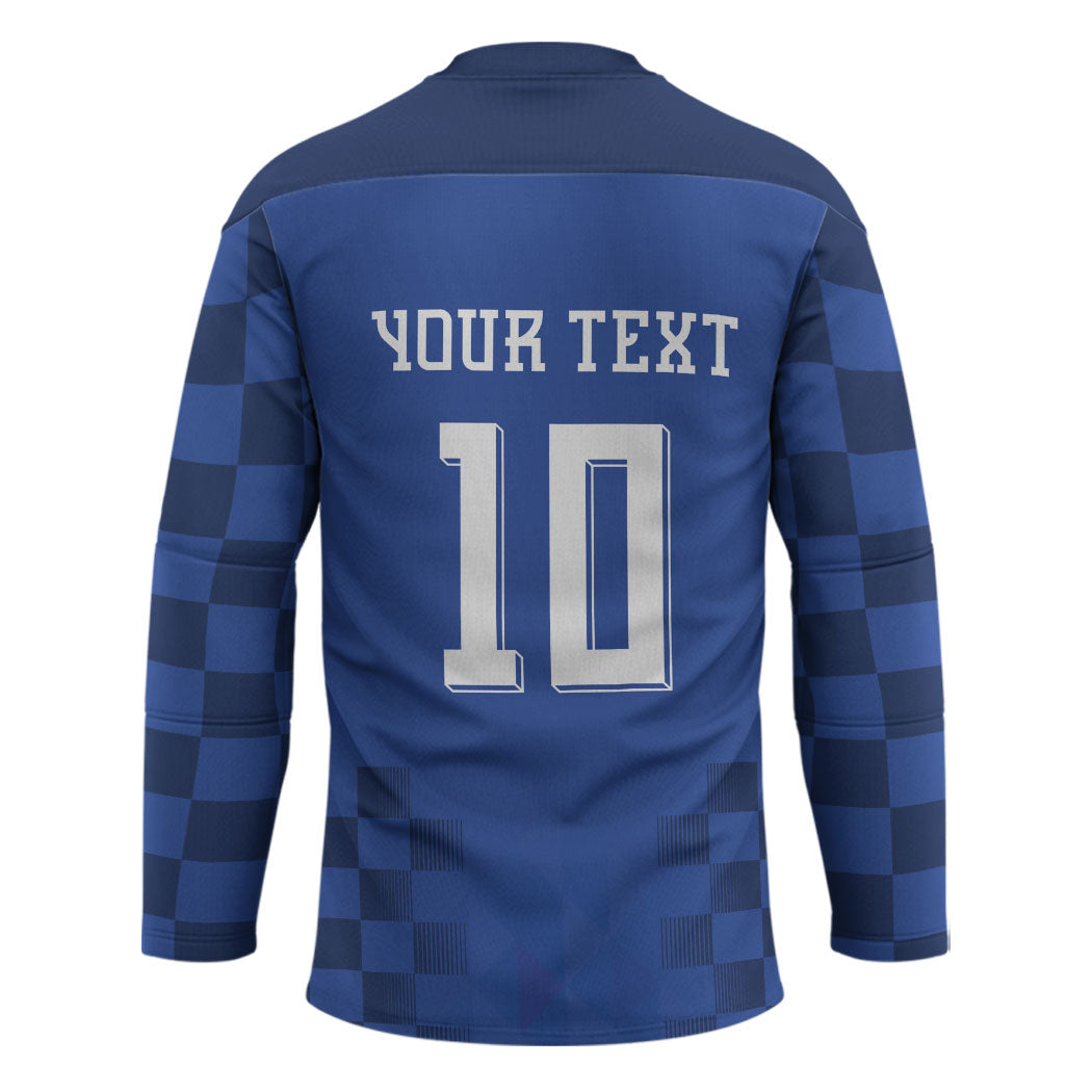 Croatia Football Custom Hockey Jersey Vatreni Glory 2026 Away Colors